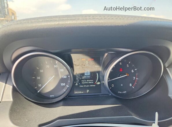 SALVP2BG5GH154005 2016 LAND ROVER RANGE Gray Вид щитка приладів