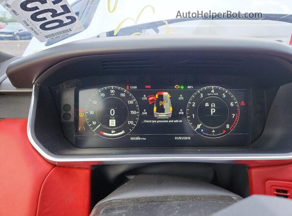 SALWR2RE6KA835357 2019 LAND ROVER RANGE White Instrument cluster view