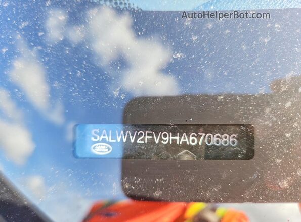 SALWV2FV9HA670686 2017 LAND ROVER RANGE White Вид наклейки з VIN-кодом