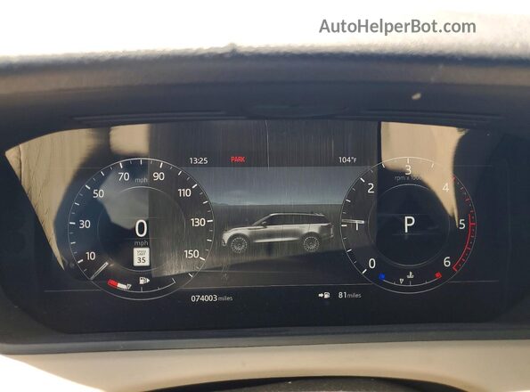 SALYB2EN9KA783239 2019 LAND ROVER RANGE Gray ხელსაწყოთა პანელის ხედი