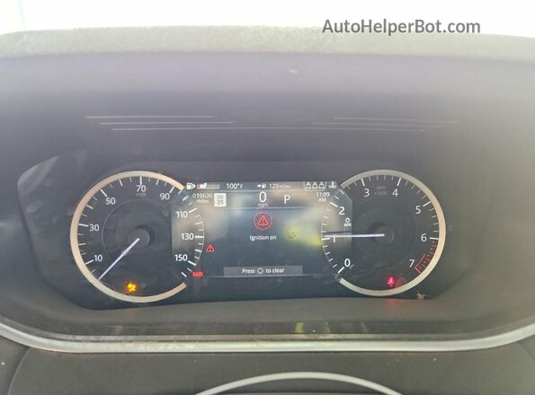 SALZP2FX8PH221689 2023 LAND ROVER RANGE White Instrument cluster view