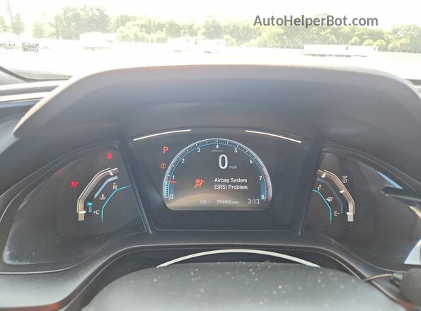 SHHFK7H34KU227934 2019 HONDA CIVIC Black Vista del cuadro de instrumentos
