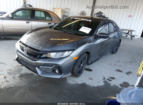SHHFK7H41MU226493 2021 HONDA CIVIC Gray Передня ліва чверть