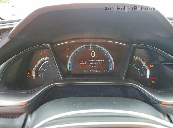 SHHFK7H58HU404236 2017 HONDA CIVIC White Widok zestawu wskaźników
