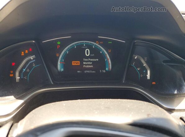 SHHFK7H62KU210706 2019 HONDA CIVIC Gray ხელსაწყოთა პანელის ხედი