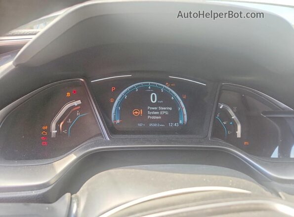 SHHFK7H69KU221119 2019 HONDA CIVIC White Vista del cuadro de instrumentos