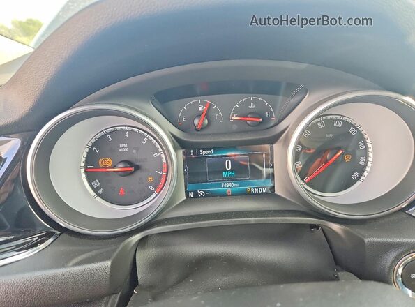 W04GV8SX2J1101393 2018 BUICK REGAL Бирюзовый Вид щитка приборов