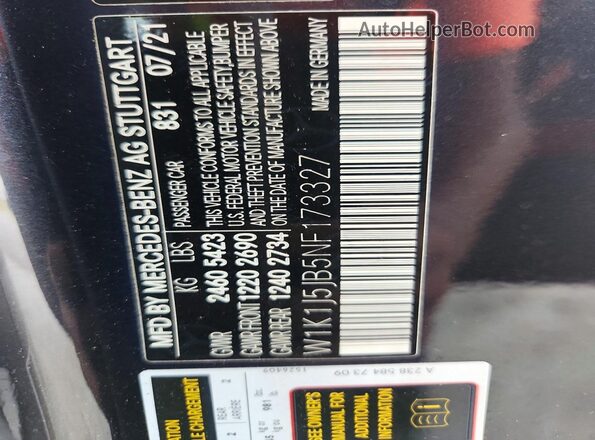 W1K1J5JB5NF173327 2022 MERCEDES-BENZ E Gray Շարժիչի բաժամունքի տեսք