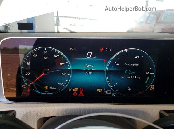 W1K3G4EB8LJ228259 2020 MERCEDES-BENZ A White Instrument cluster view