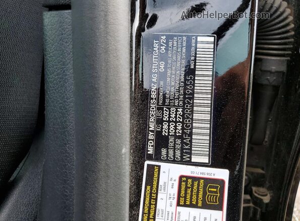 W1KAF4GB2RR219655 2024 MERCEDES-BENZ C Black Вид підкапотного простору