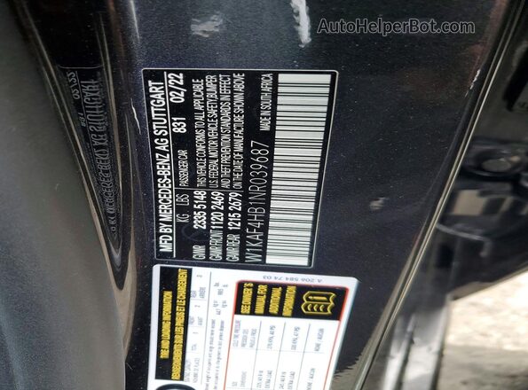 W1KAF4HB1NR039687 2022 MERCEDES-BENZ C Black Շարժիչի բաժամունքի տեսք