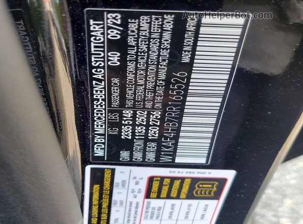 W1KAF4HB7RR165526 2024 MERCEDES-BENZ C Black Вид наклейки з VIN-кодом