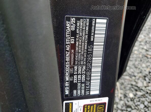 W1KAF4HB7SR285185 2025 MERCEDES-BENZ C Charcoal Vista del compartimento del motor