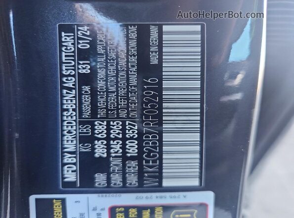 W1KEG2BB7RF052916 2024 MERCEDES-BENZ EQE Black Vista del compartimento del motor