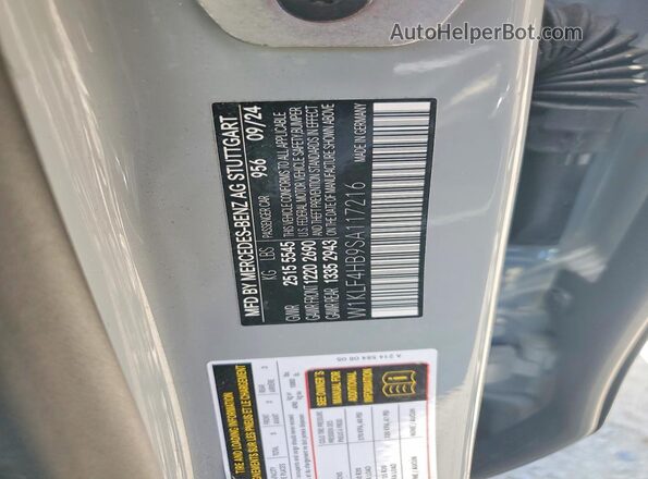 W1KLF4HB9SA117216 2025 MERCEDES-BENZ E Gray Engine compartment view
