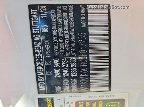 W1KMK6CB0SF057235 2025 MERCEDES-BENZ CLE White Вид підкапотного простору