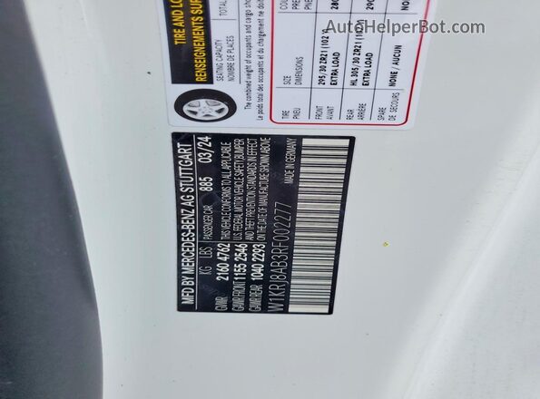 W1KRJ8AB3RF002277 2024 MERCEDES-BENZ AMG White Vista del compartimento del motor