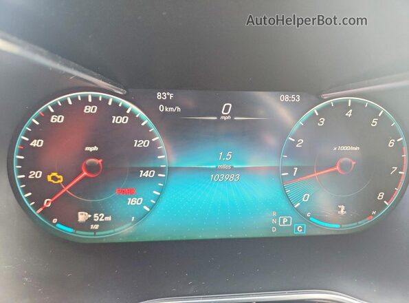 W1KWF8DB3MR625387 2021 MERCEDES-BENZ C Silver Instrument cluster view