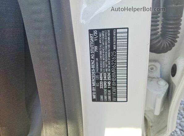 W1KWF8HB8MR622625 2021 MERCEDES-BENZ C White Вид підкапотного простору