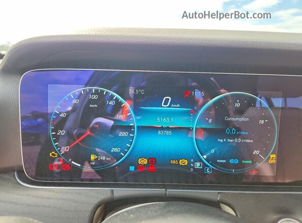 W1KZF5KB2NB023590 2022 MERCEDES-BENZ E Blue Սարքավորումների վահանակի տեսք
