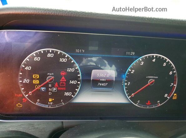 W1KZF8DB3LA836762 2020 MERCEDES-BENZ E Black ხელსაწყოთა პანელის ხედი