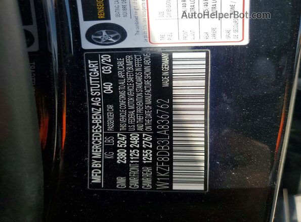 W1KZF8DB3LA836762 2020 MERCEDES-BENZ E Black ძრავის განყოფილების ხედი