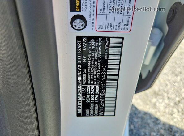 W1KZF8DB3PB164850 2023 MERCEDES-BENZ E White Widok komory silnika
