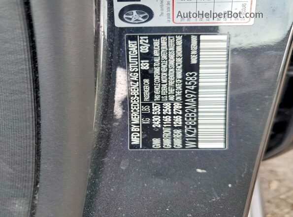 W1KZF8EB2MA974583 2021 MERCEDES-BENZ E Угольный Вид подкапотного пространства
