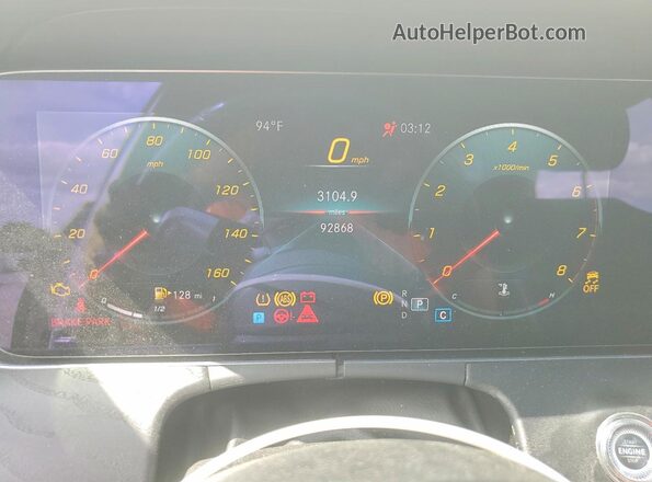 W1KZF8EB6MA917299 2021 MERCEDES-BENZ E White Вид щитка приладів