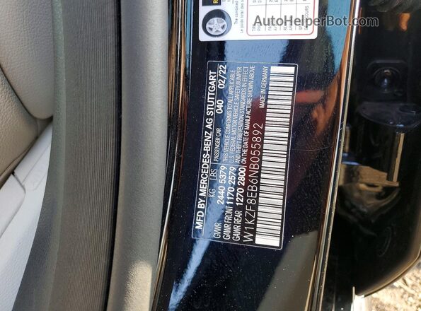 W1KZF8EB6NB055892 2022 MERCEDES-BENZ E Black Engine compartment view