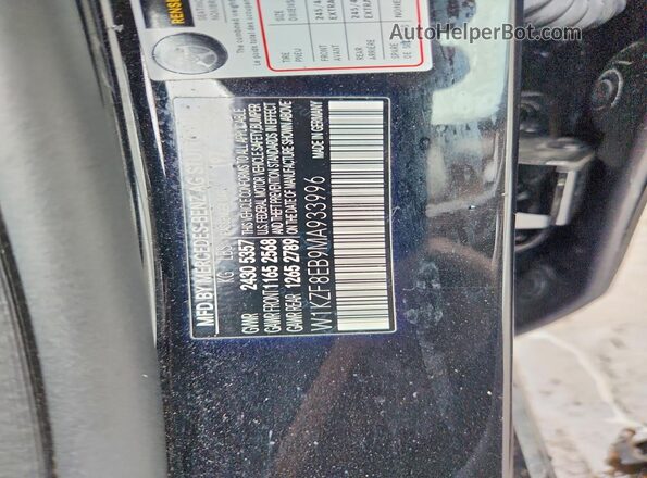 W1KZF8EB9MA933996 2021 MERCEDES-BENZ E Black Vista del compartimento del motor