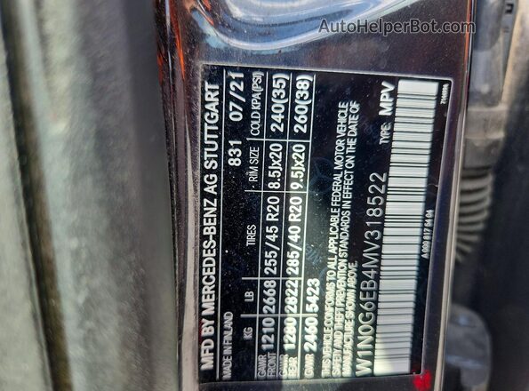 W1N0G6EB4MV318522 2021 MERCEDES-BENZ GLC-CLASS Black Engine compartment view