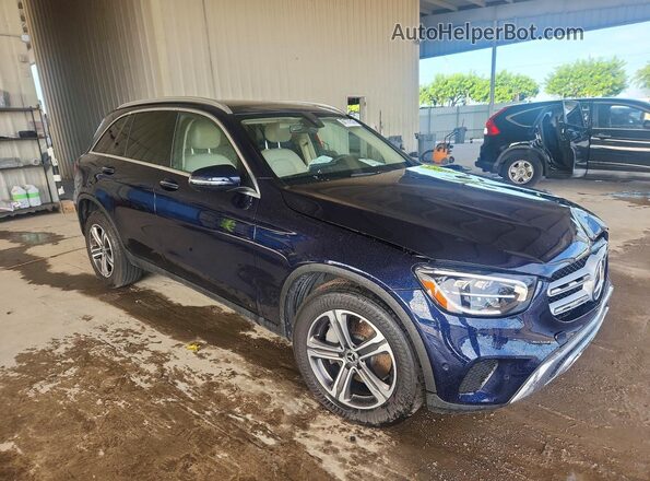 W1N0G8DB6MF938652 2021 MERCEDES-BENZ GLC-CLASS Синий Передняя правая четверть