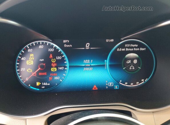 W1N0G8DB8MV265014 2021 MERCEDES-BENZ GLC-CLASS Серый Вид щитка приборов