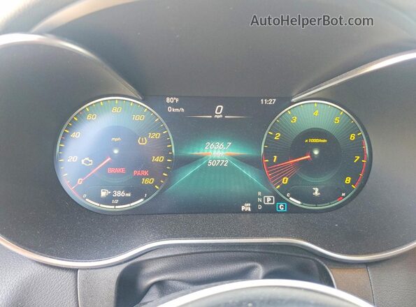 W1N0G8EB4MF881723 2021 MERCEDES-BENZ GLC-CLASS Gray Vista del cuadro de instrumentos