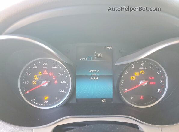 W1N0G8EBXMF888191 2021 MERCEDES-BENZ GLC-CLASS White Instrument cluster view