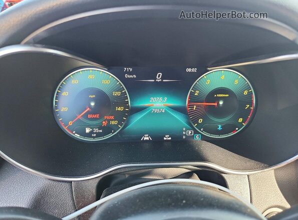 W1N0J8EB2LF818961 2020 MERCEDES-BENZ GLC-CLASS White Widok zestawu wskaźników