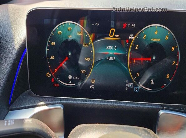 W1N4M4HB6MW123462 2021 MERCEDES-BENZ GLB-CLASS White Սարքավորումների վահանակի տեսք