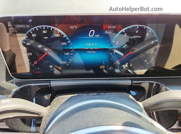 W1N4N4HB0MJ205889 2021 MERCEDES-BENZ GLA Черный Вид щитка приборов