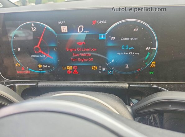 W1N4N4HB3MJ160902 2021 MERCEDES-BENZ GLA White Вид щитка приладів