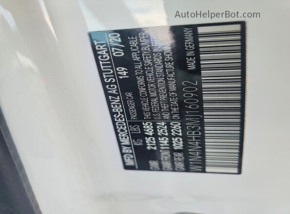 W1N4N4HB3MJ160902 2021 MERCEDES-BENZ GLA White Вид підкапотного простору
