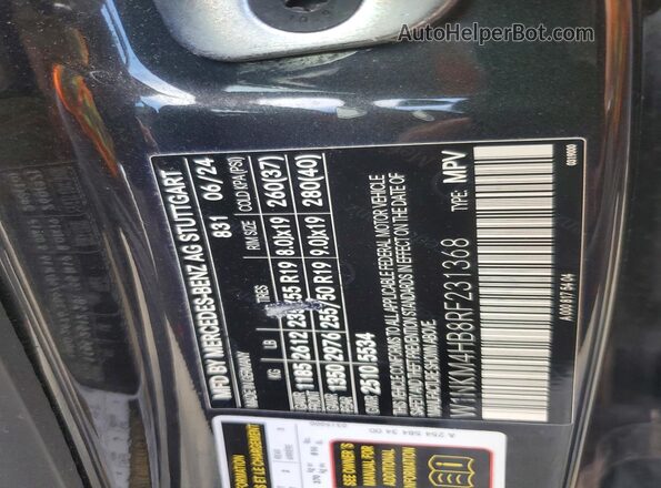 W1NKM4HB8RF231368 2024 MERCEDES-BENZ GLC-CLASS Charcoal Widok naklejki z numerem VIN