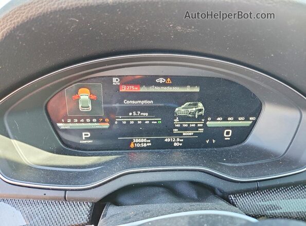 WA124AFY9P2005318 2023 AUDI SQ5 Серебряный Вид щитка приборов