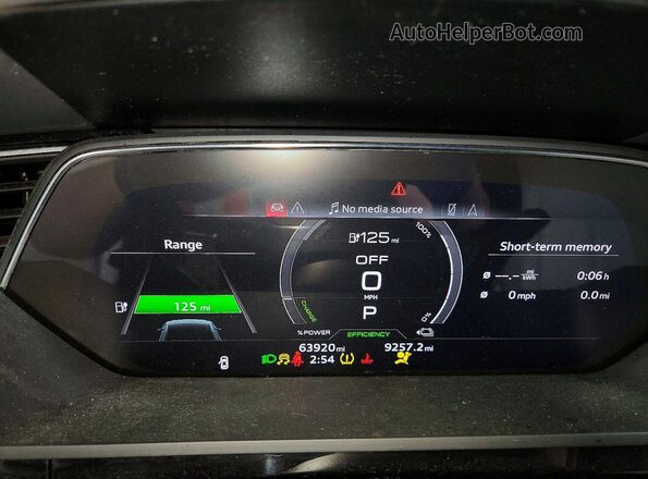 WA1AAAGE1MB022991 2021 AUDI E-TRON Белый Вид щитка приборов