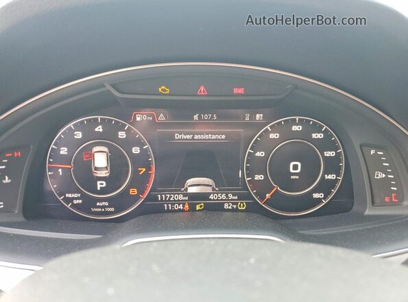 WA1AHAF74KD045052 2019 AUDI Q7 Black Instrument cluster view
