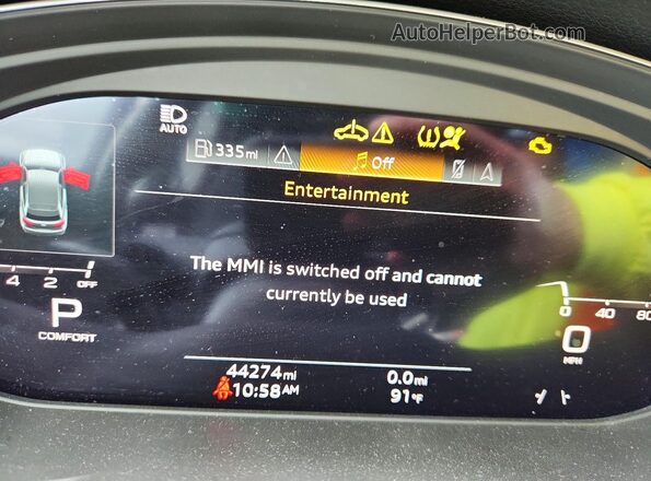 WA1BAAFY3M2091620 2021 AUDI Q5 White Widok zestawu wskaźników