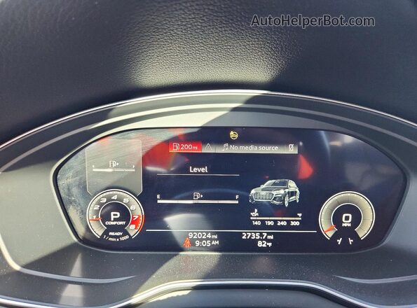 WA1BAAFY7M2009095 2021 AUDI Q5 Черный Вид щитка приборов