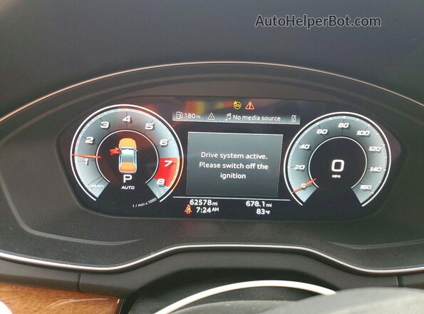WA1BAAFY8M2070004 2021 AUDI Q5 White Widok zestawu wskaźników