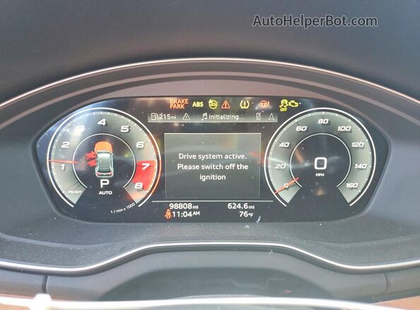 WA1BAAFY9M2021894 2021 AUDI Q5 Black Вид щитка приладів