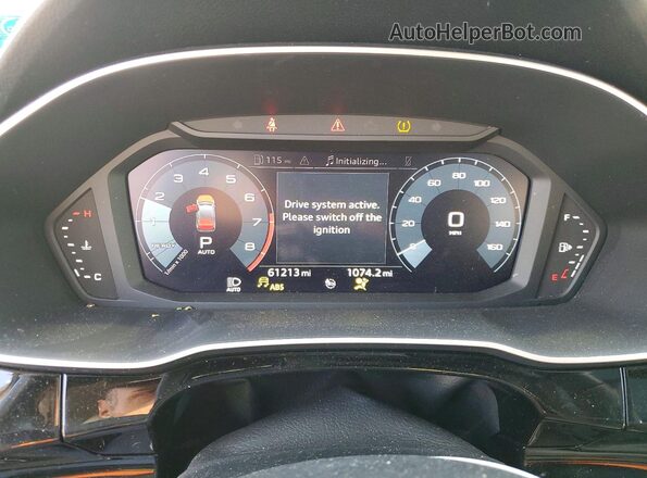 WA1BECF30L1107149 2020 AUDI Q3 White Вид щитка приладів